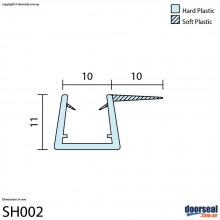 SH002 Shower Screen Seal (10mm glass)